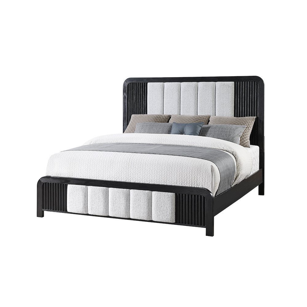 Beckett White/Black King Bed. Picture 2