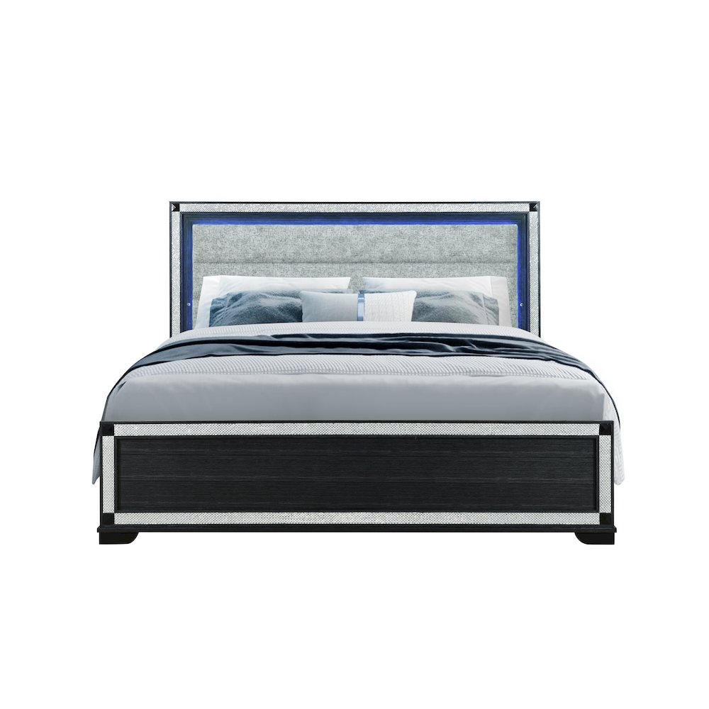 Soleil Charcoal King Bed. Picture 1