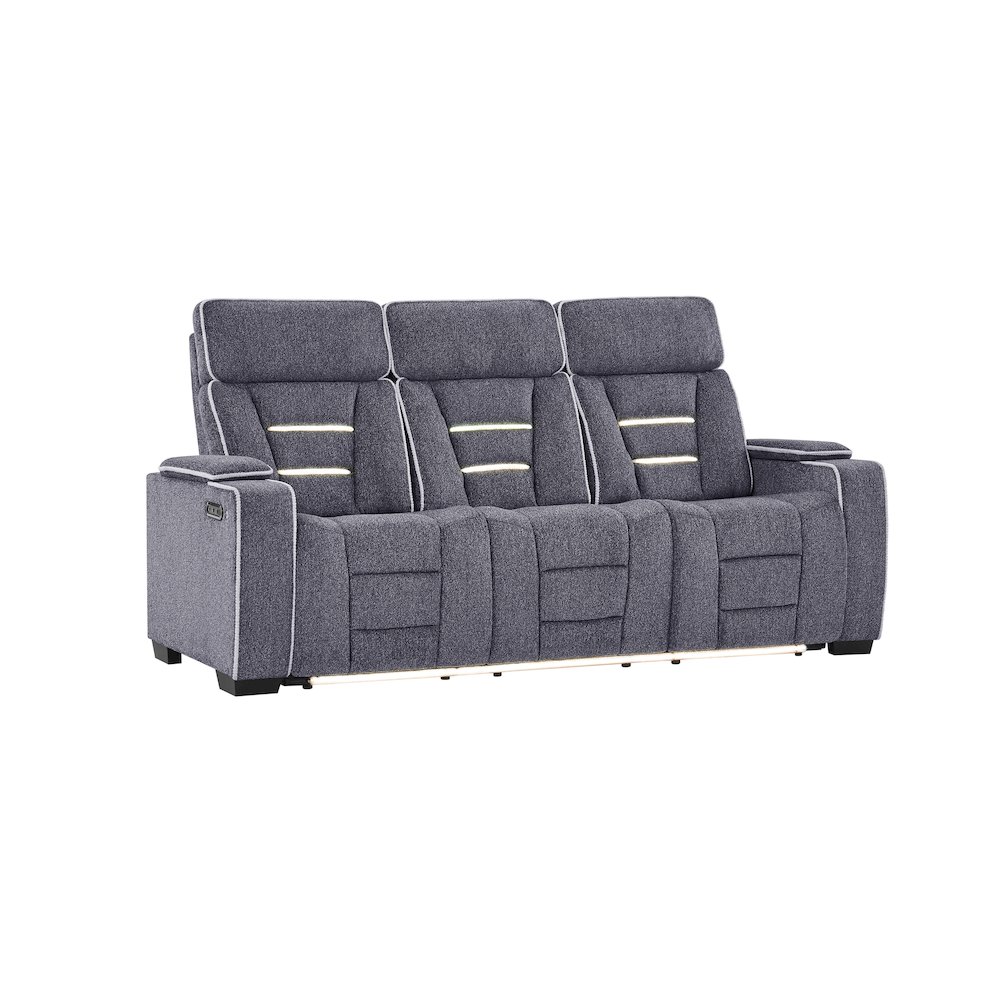 U1895 Grey P2 Reclining Sofa With Is And Led. Picture 2
