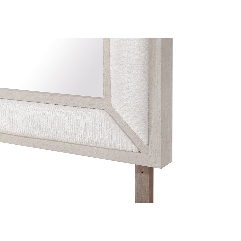 Clara Beige Upholstered Mirror. Picture 3