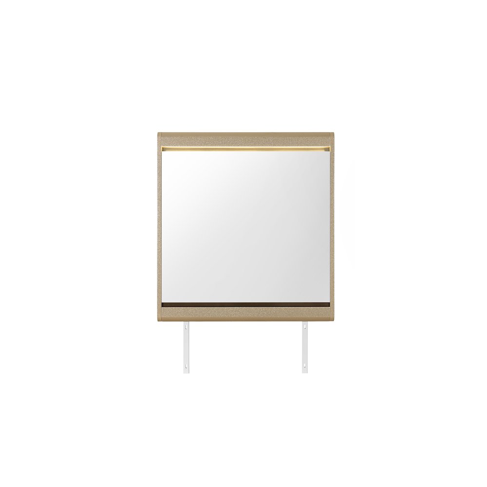 Genesis Gold Mirror With Led. Picture 1