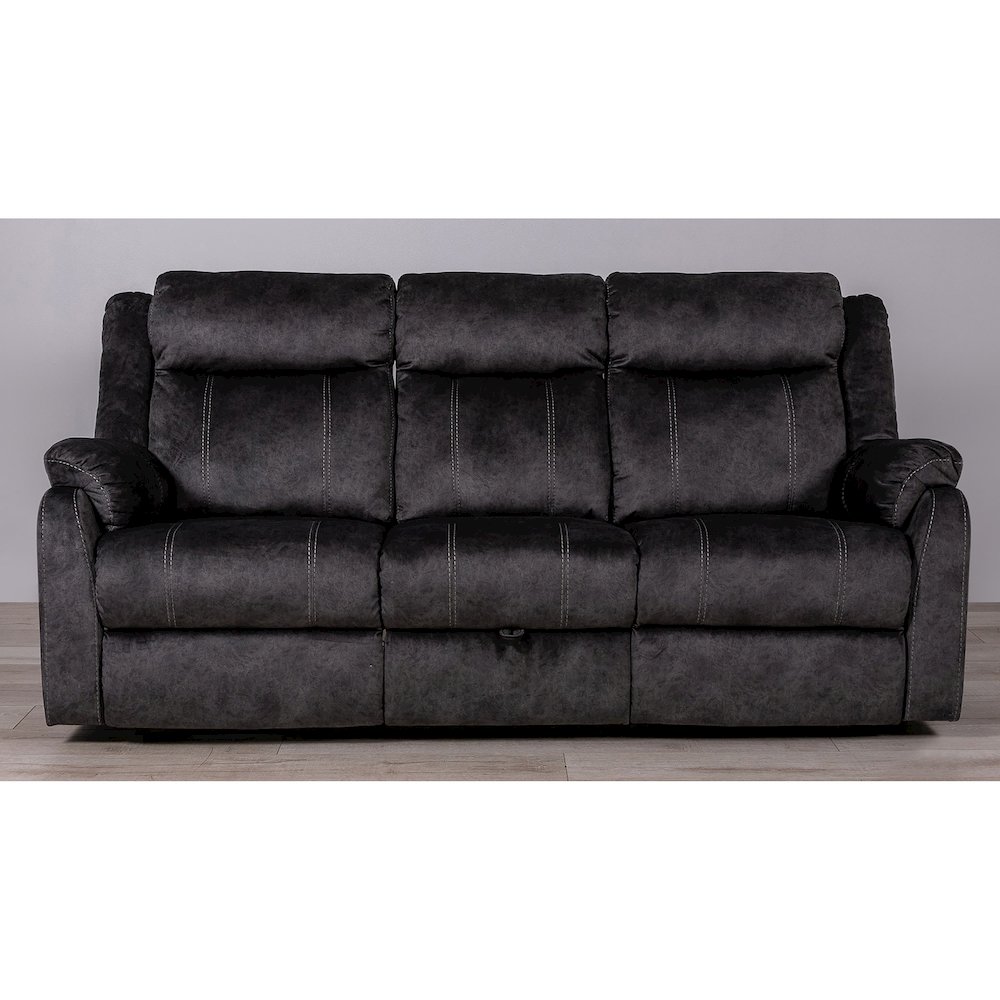 Transitional Domino  Reclining Sofas, Granite. Picture 2