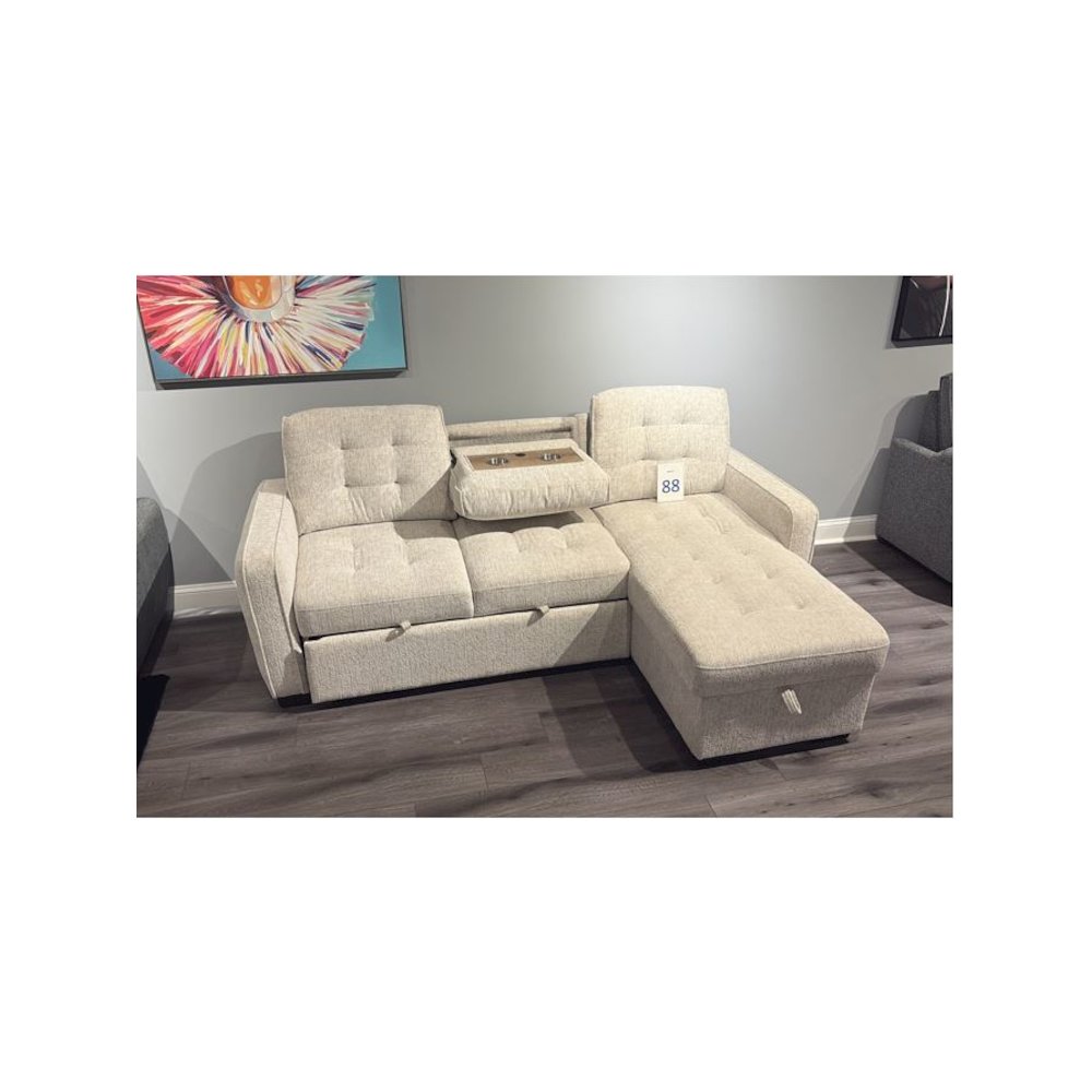 U0707 Brown Reversible Sofa Bed. Picture 1