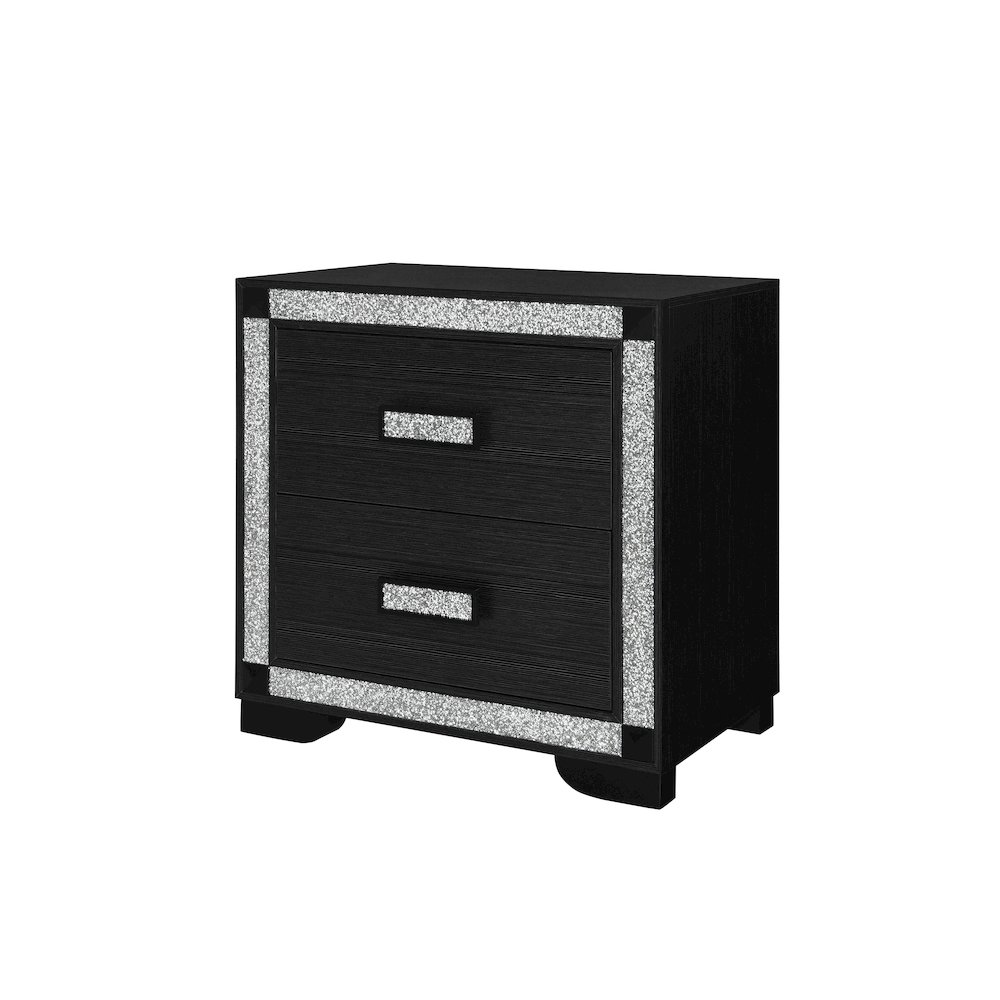 Soleil Charcoal Nightstand. Picture 2