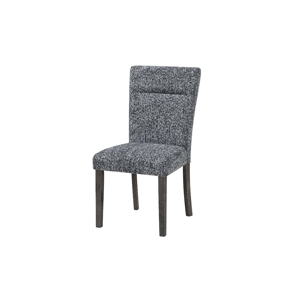 D86 Grey Dining Chair With Brown Legs. Picture 2