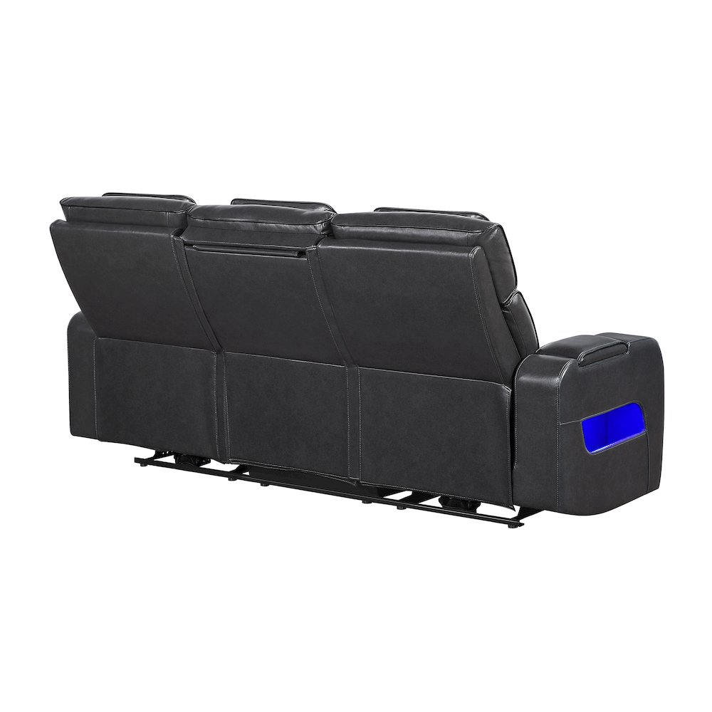 U8611 Blanche Charcoal Power Reclining Sofa With Phr And Led. Picture 4
