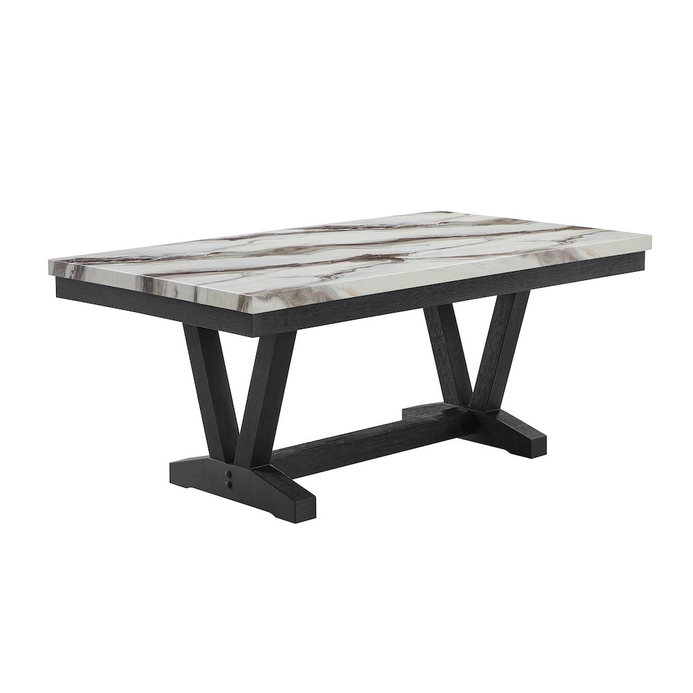 D1319 Black/White Dining Table. Picture 2
