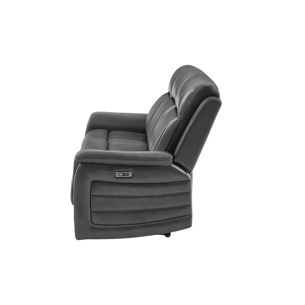 U8879 Blanche Charcoal Pwr Rec Sofa W/Led & Global Surround System. Picture 3