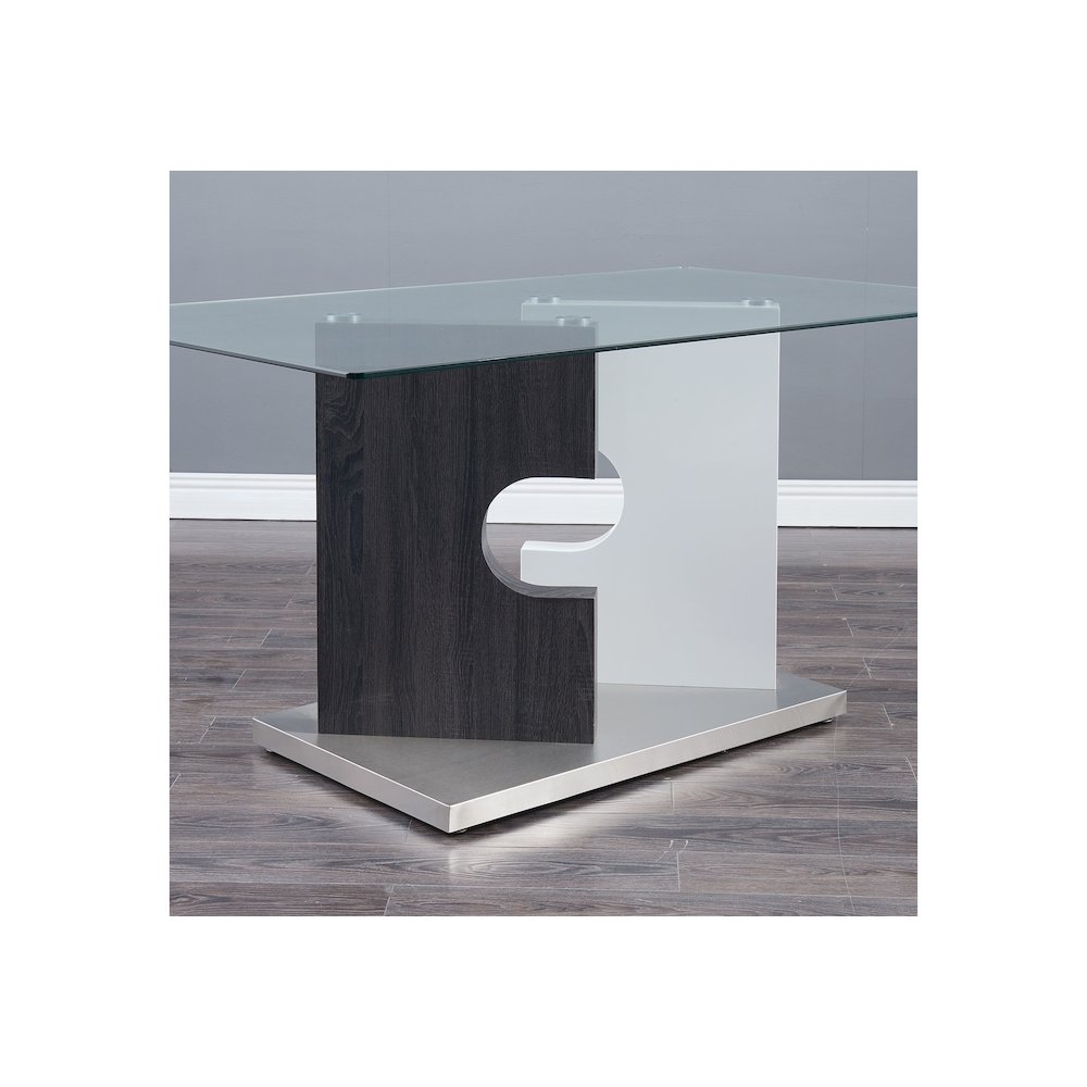Contemporary Dining Table, Grey. Picture 2