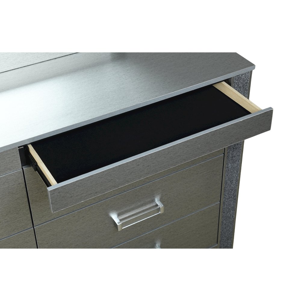 Logan Silver Nightstand. Picture 3