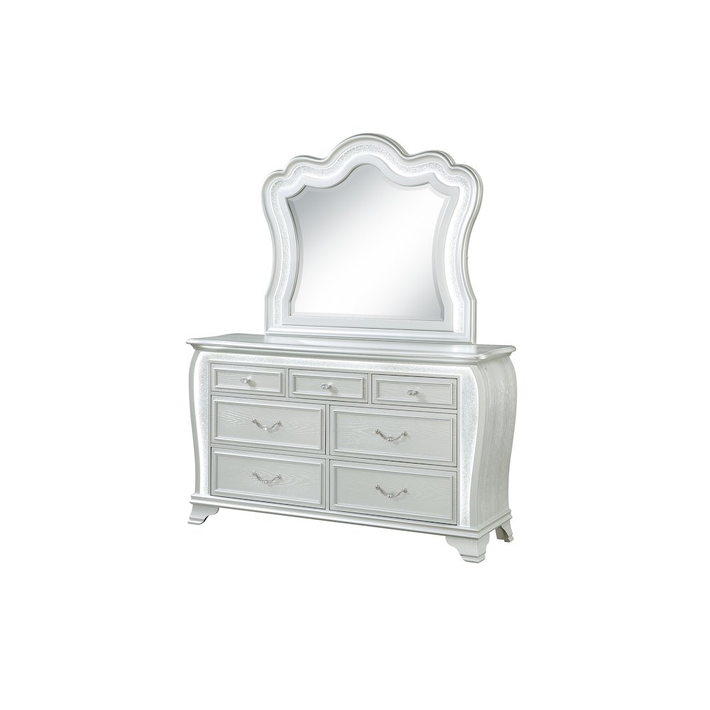Aria Silver Dresser With Led. Picture 4