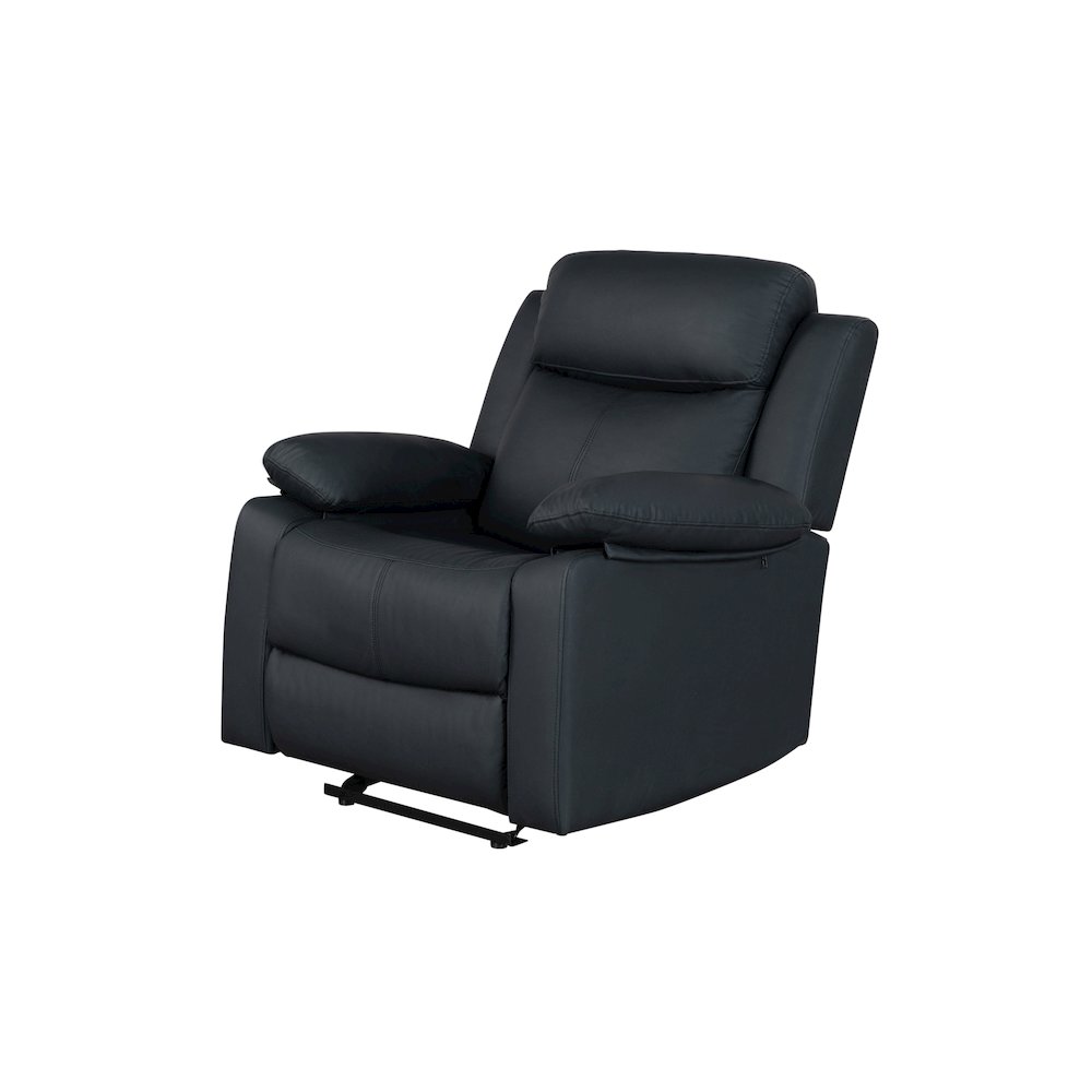 U6026 Black Pu 72A Glider Recliner With Led. Picture 2