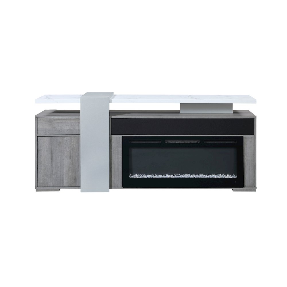 Zoro Grey 76" Entertainment Unit With Bluetooth Speaker. Picture 4