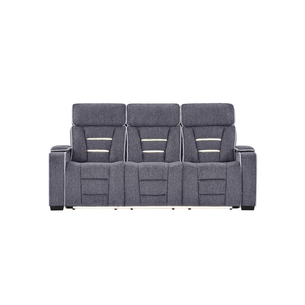 U1895 Grey P2 Reclining Sofa With Is And Led. Picture 1
