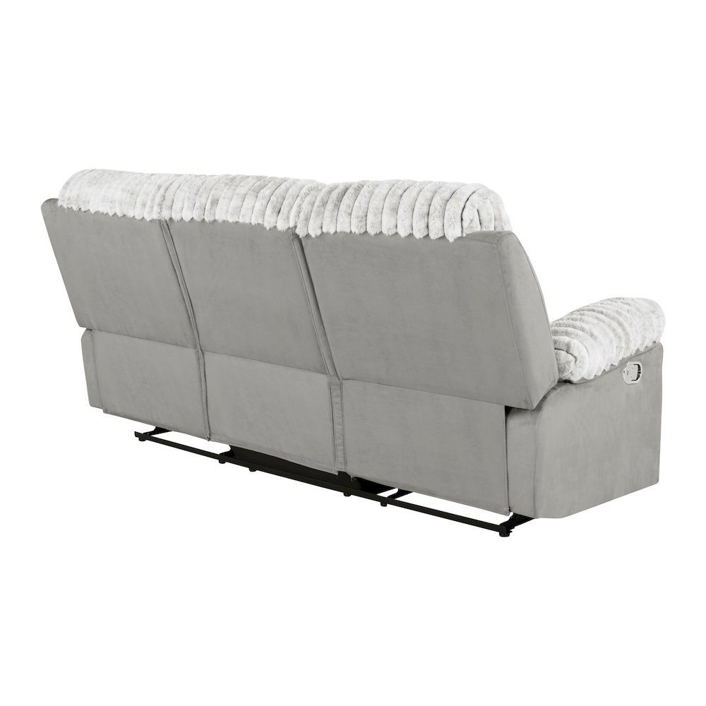 U6028 Grey Reclining Sofa. Picture 4