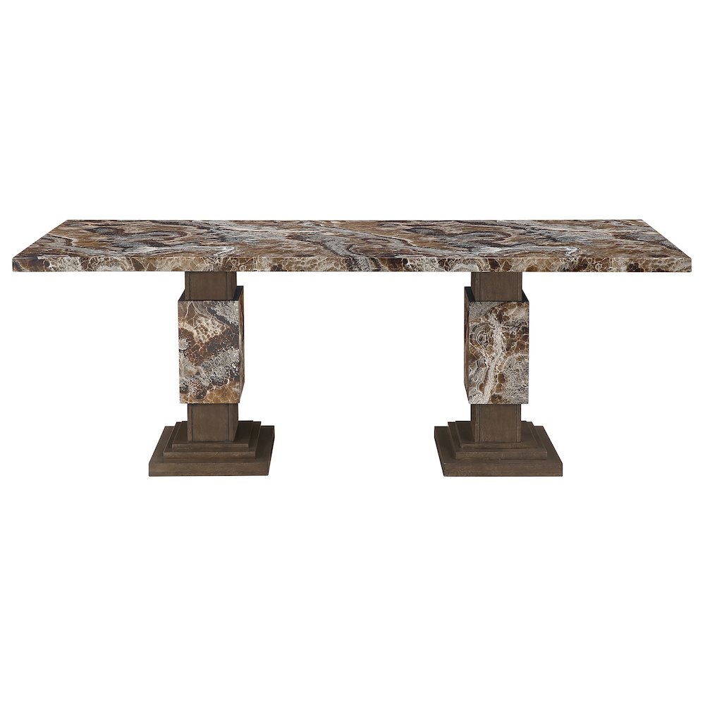 D12 Brown Dining Table. Picture 1