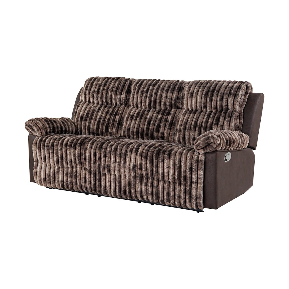 U6028 Brown Reclining Sofa. Picture 2