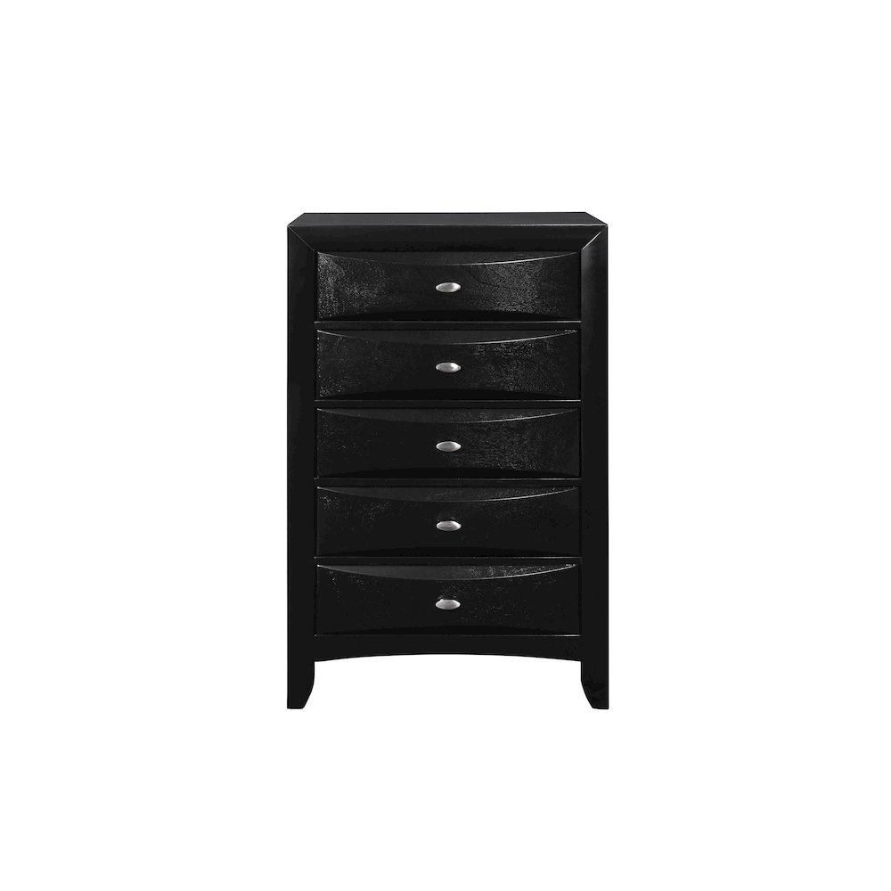 Transitional Linda Black Chest, Black. Picture 1