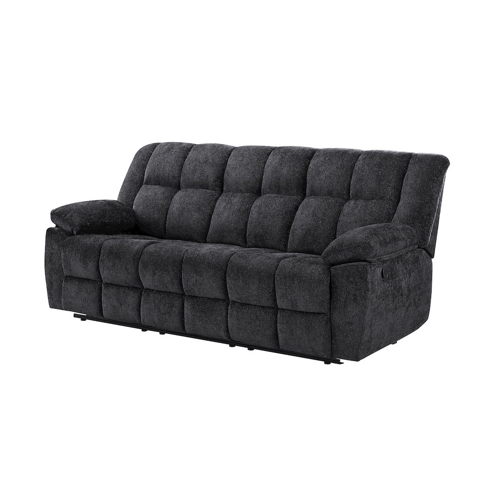 U6000 Black Reclining Sofa. Picture 2