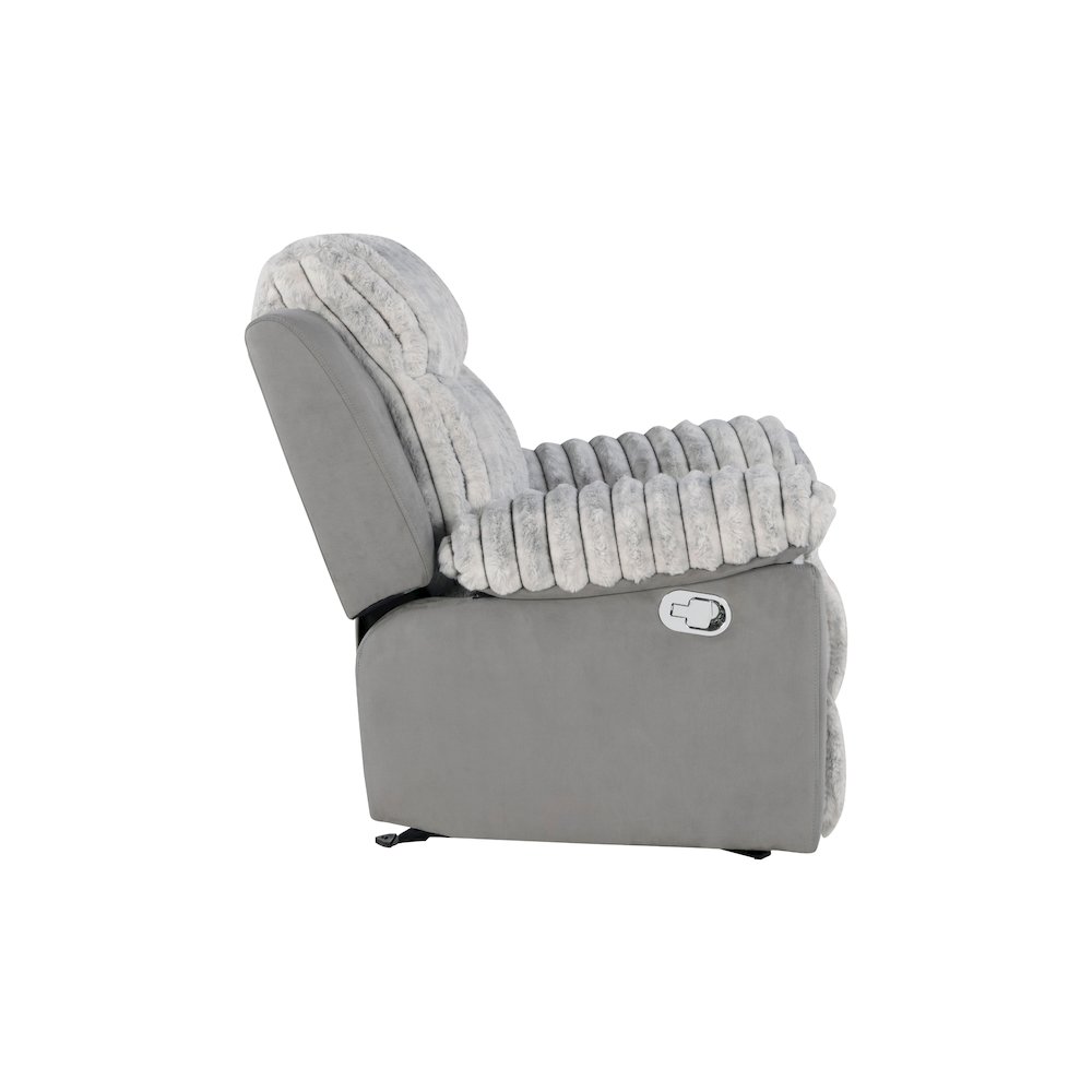 U6028 Grey Glider Recliner. Picture 3