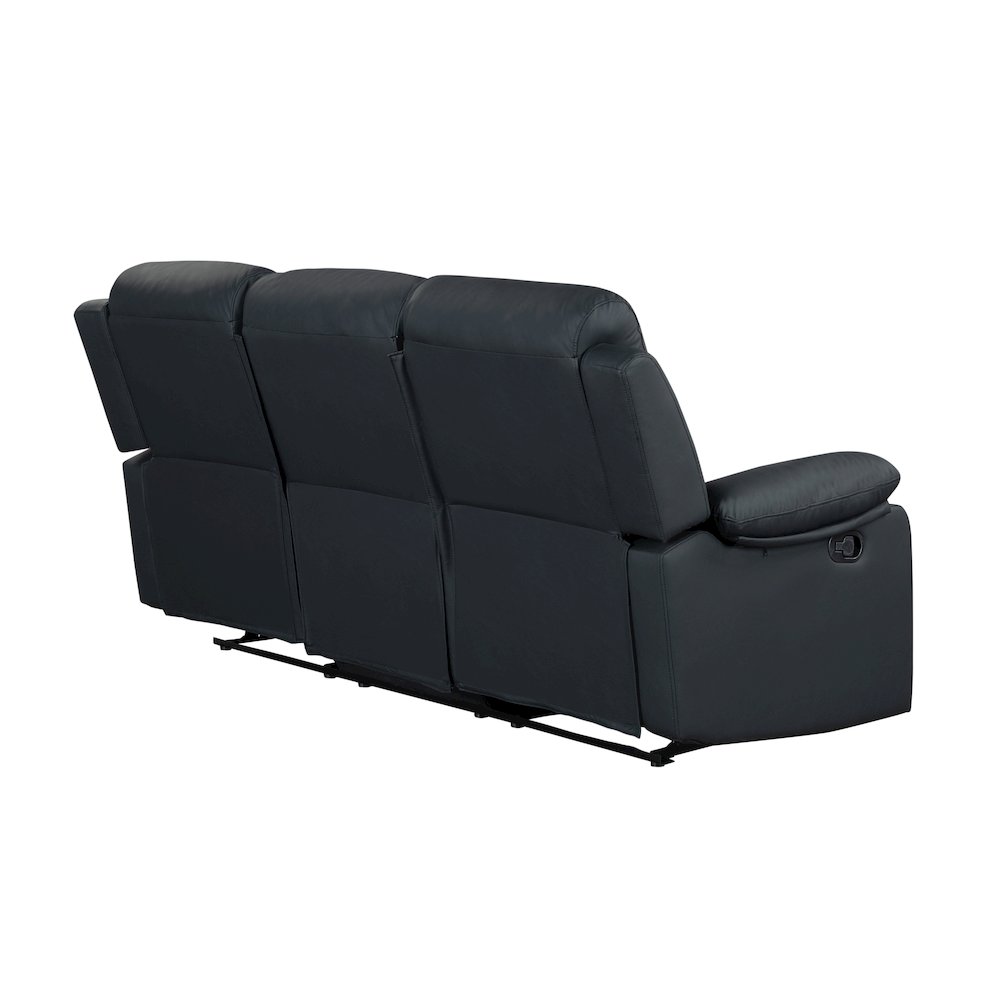 U6026 Black Pu 72A Reclining Sofa With Led. Picture 4