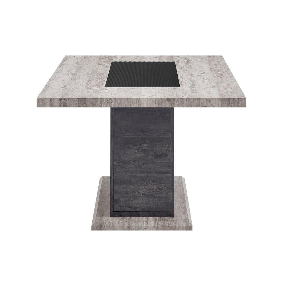 D8030 Dining Table With Storage Drawers And Storage Door. Picture 3