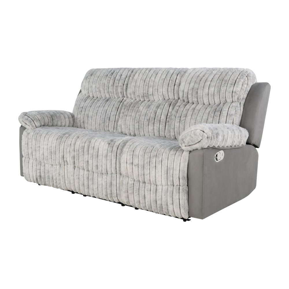 U6028 Grey Reclining Sofa. Picture 2