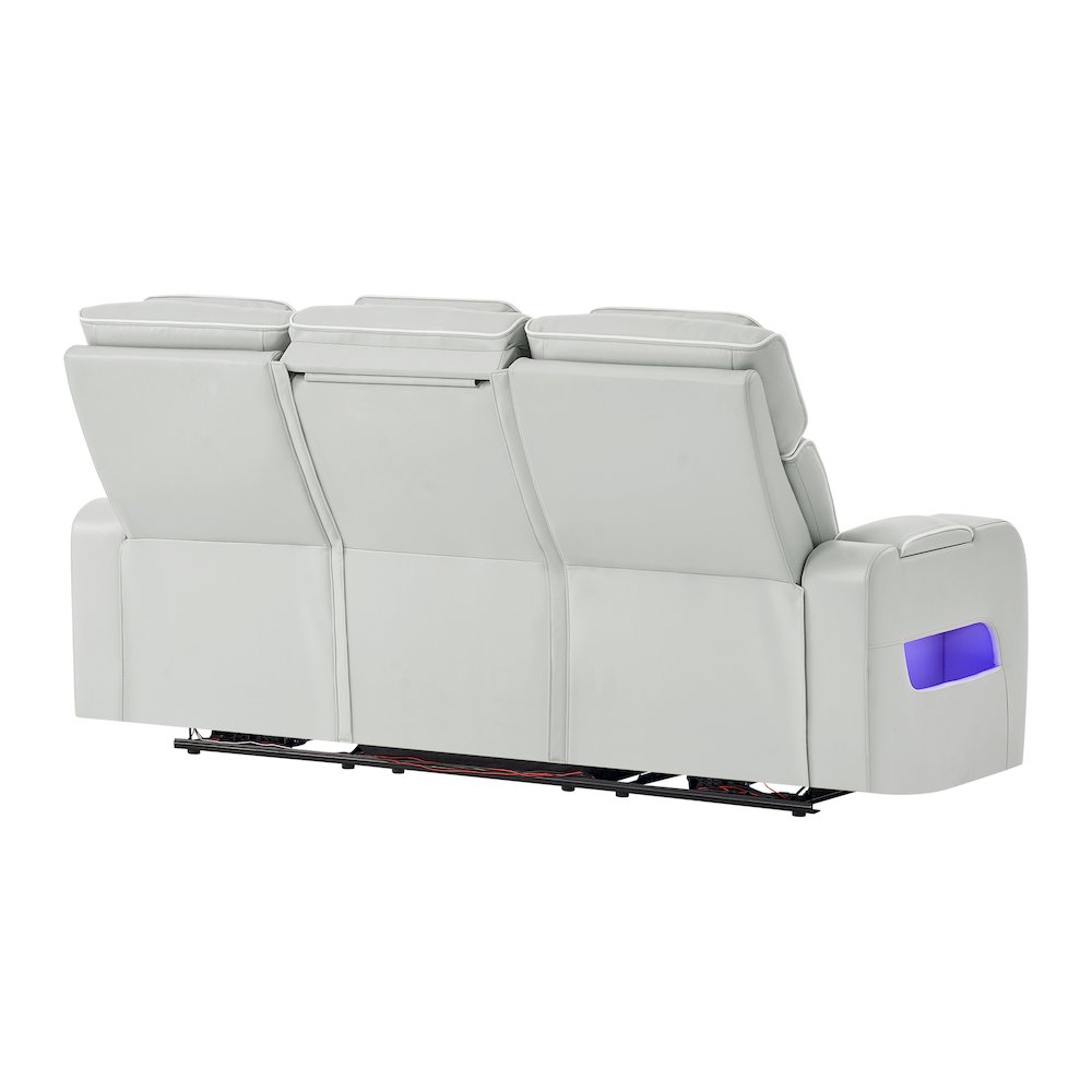 U8611 Blanche Silver Pwr Rec Sofa With Phr And Led. Picture 4