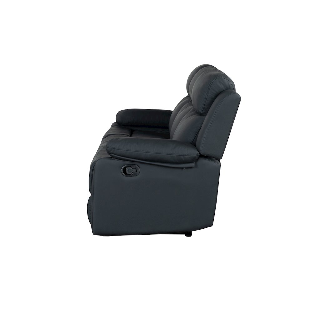U6026 Black Pu 72A Reclining Sofa With Led. Picture 3