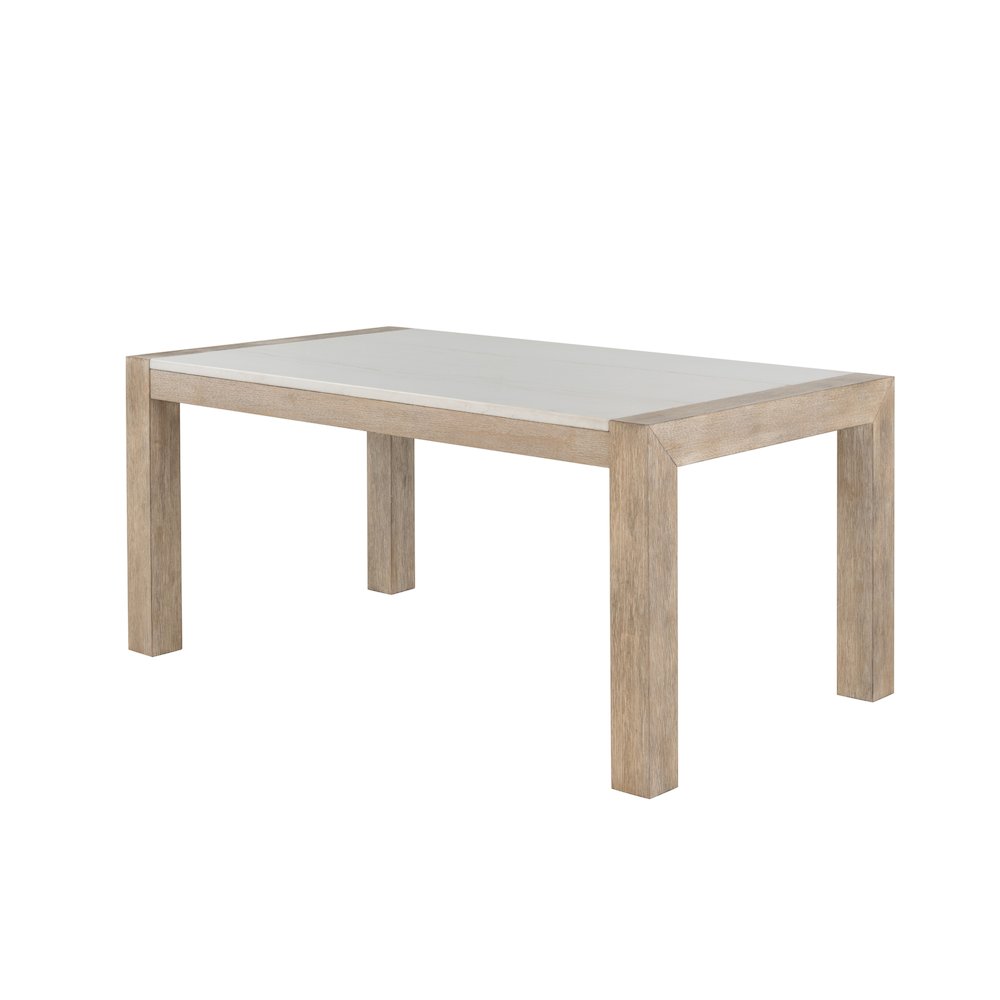 Contemporary Dining Table, Light Grey,White. Picture 3