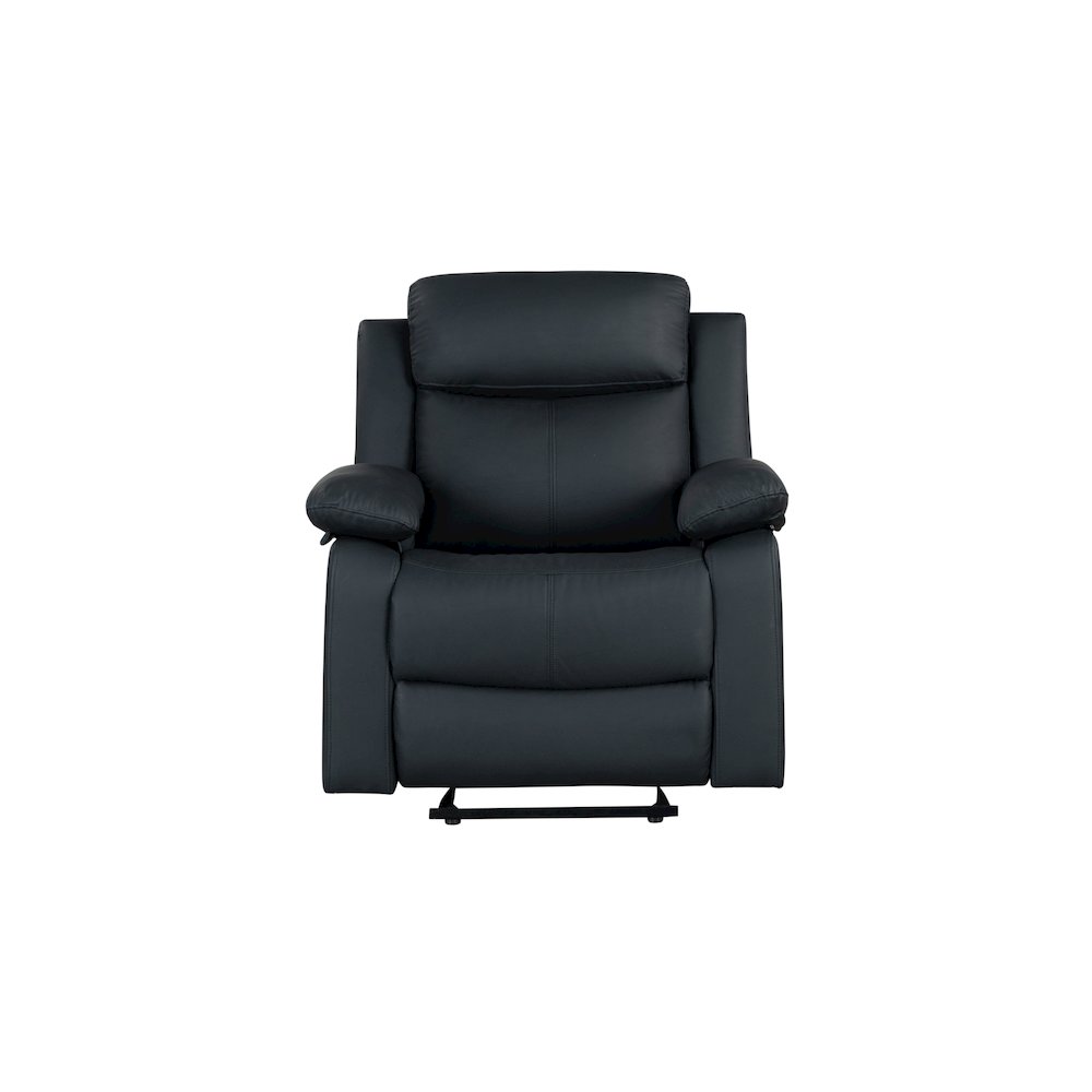 U6026 Black Pu 72A Glider Recliner With Led. Picture 1