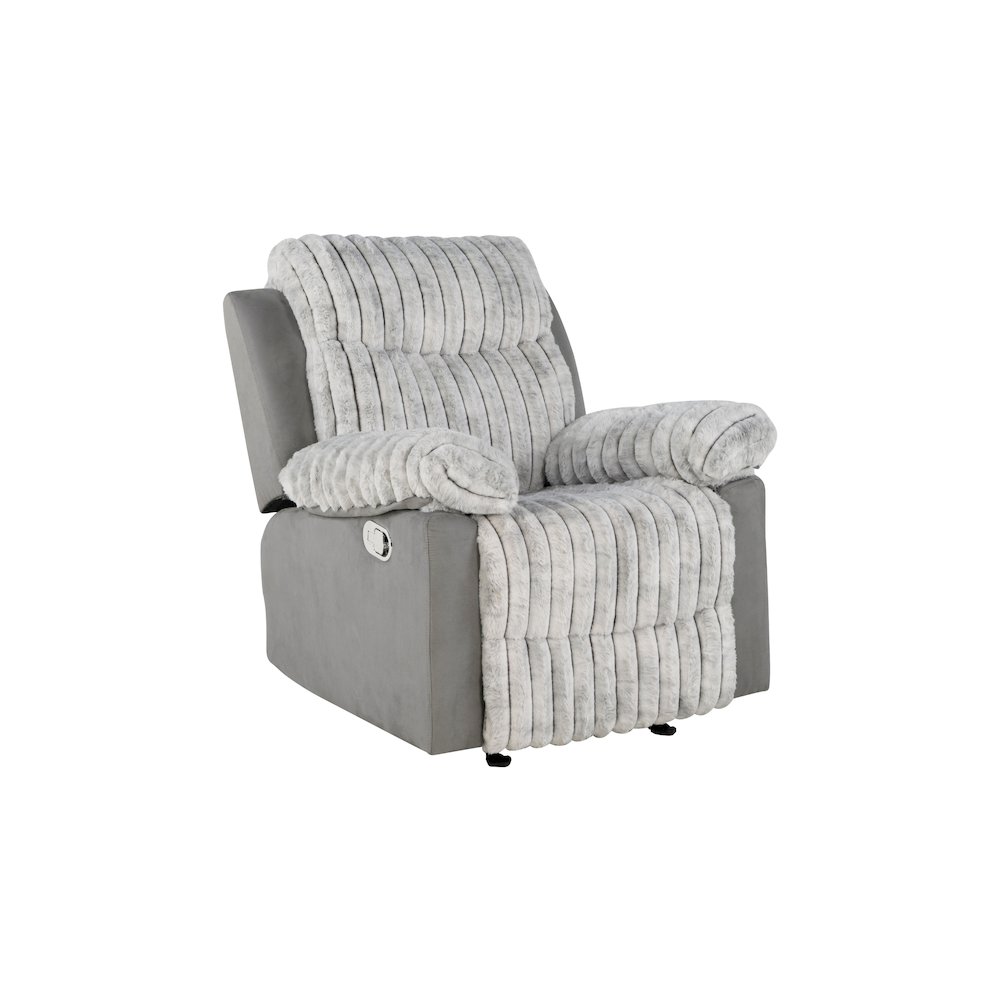 U6028 Grey Glider Recliner. Picture 2