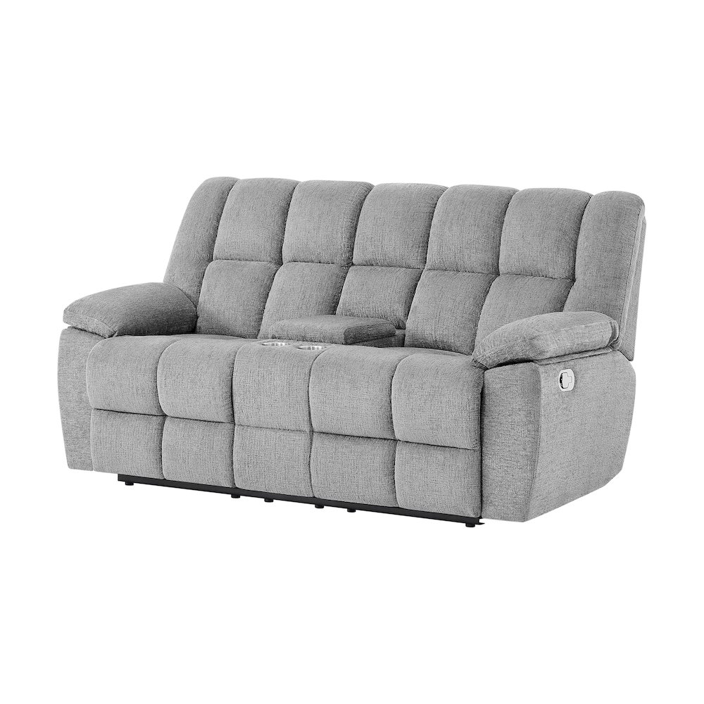 U6000 Smoke Console Reclining Loveseat. Picture 2