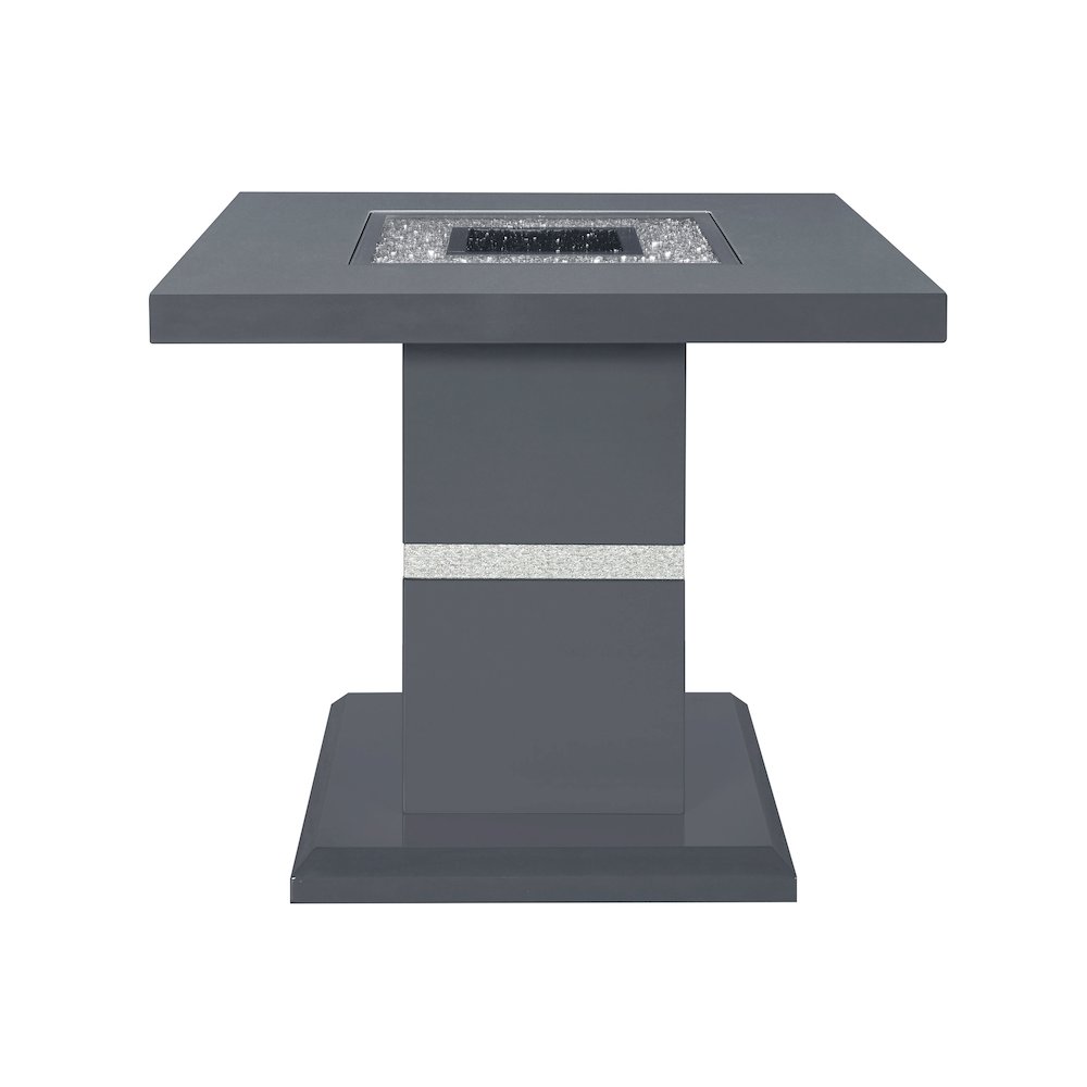 Contemporary Monaco Dark Grey End Table, Dark Grey. Picture 1