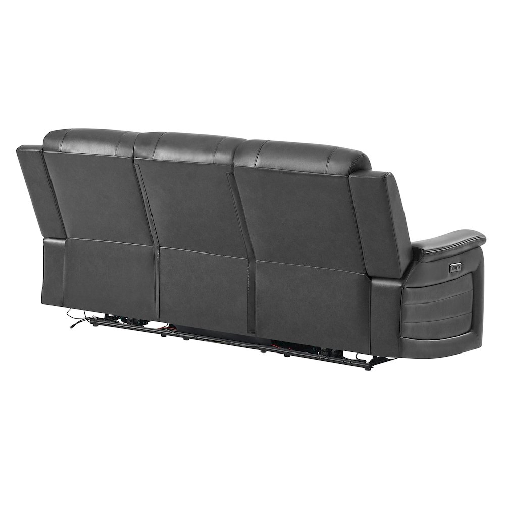 U8879 Blanche Charcoal Pwr Rec Sofa W/Led & Global Surround System. Picture 4