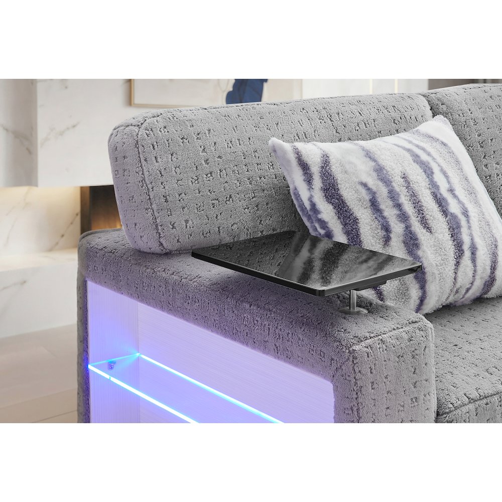 U0214 Grey Sofa Bed. Picture 4