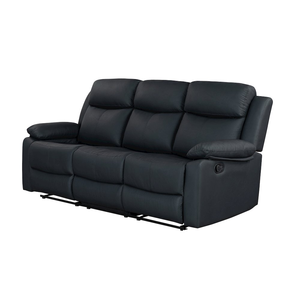 U6026 Black Pu 72A Reclining Sofa With Led. Picture 2