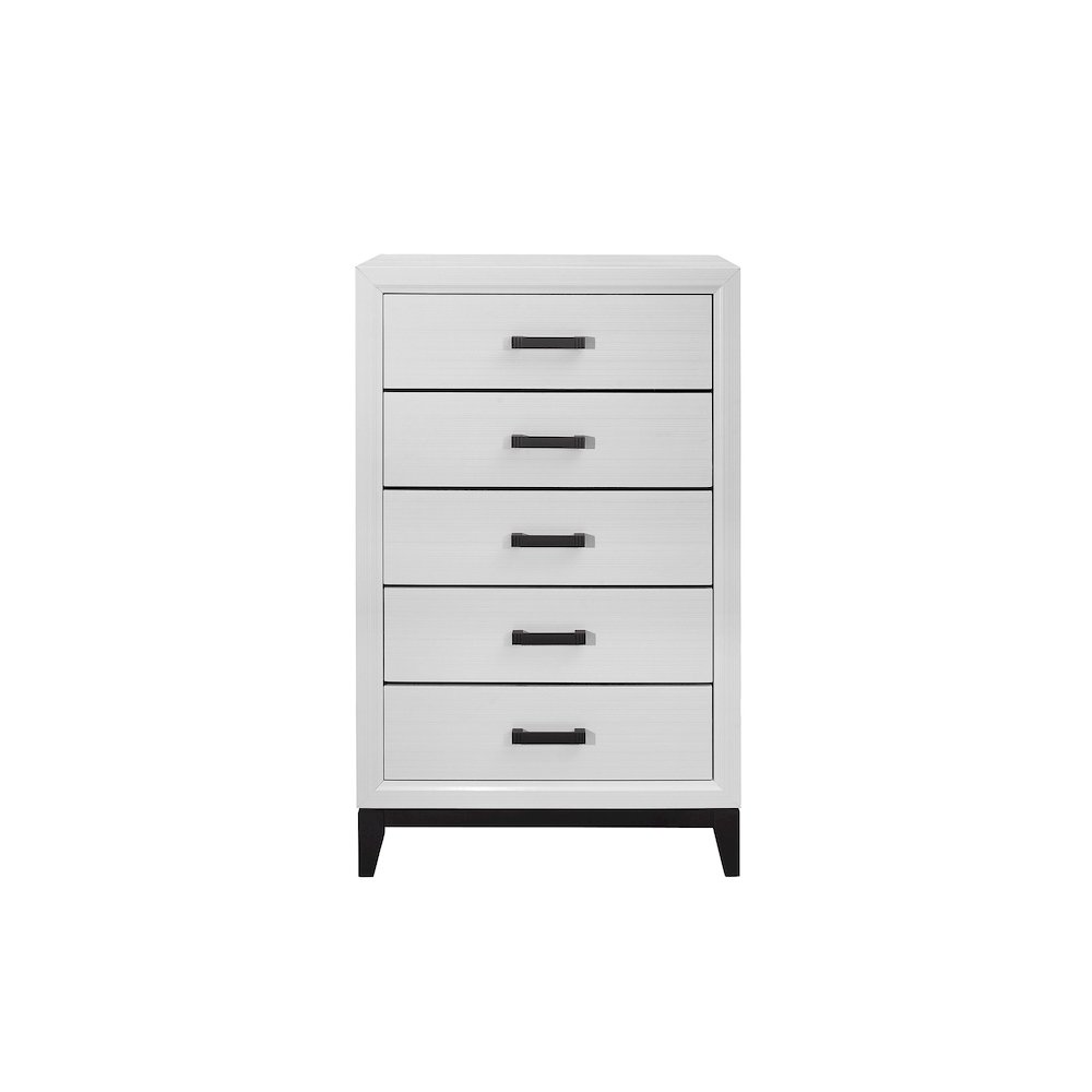 Rustic Transitional Kate White Chest, White. Picture 1
