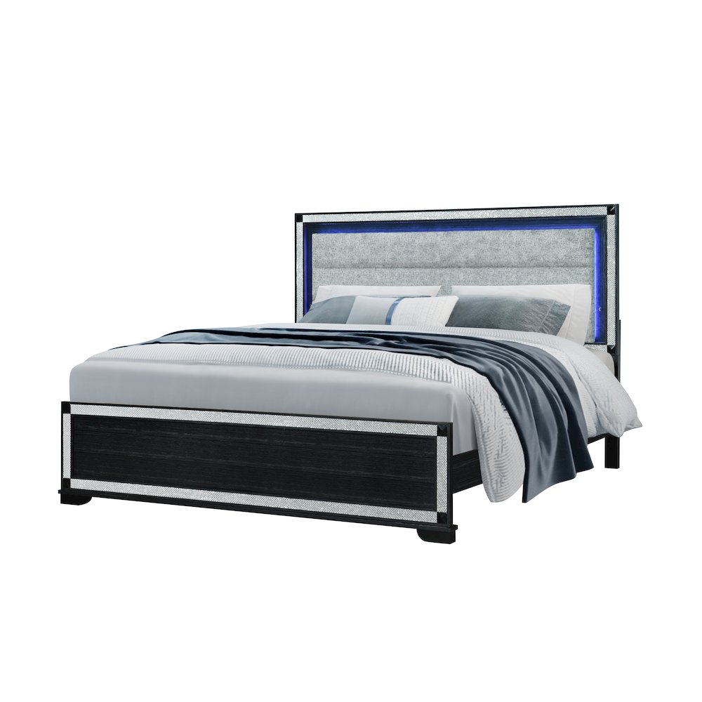 Soleil Charcoal King Bed. Picture 2