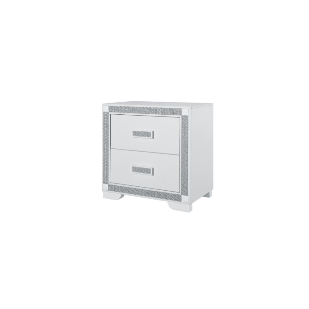 Soleil White Nightstand. Picture 2