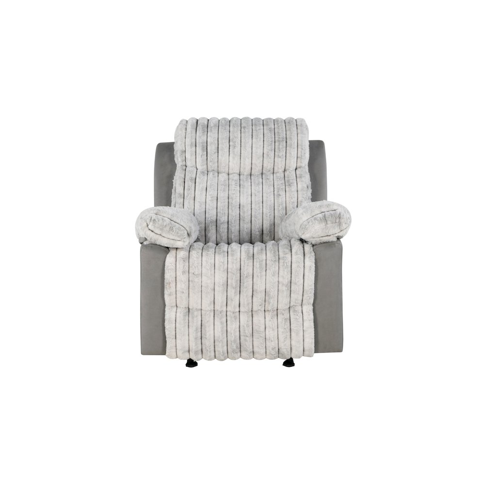 U6028 Grey Glider Recliner. Picture 1