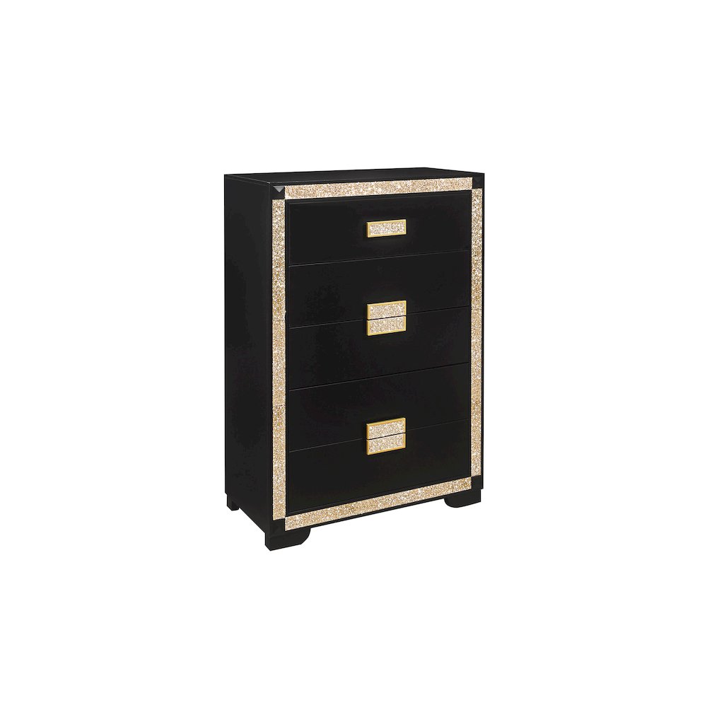 Traditional Glam Blake Black/Gold Chest, Black,Gold. Picture 2