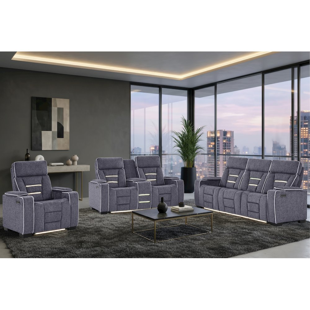 U1895 Grey P2 Recliner With Is And Led. Picture 4