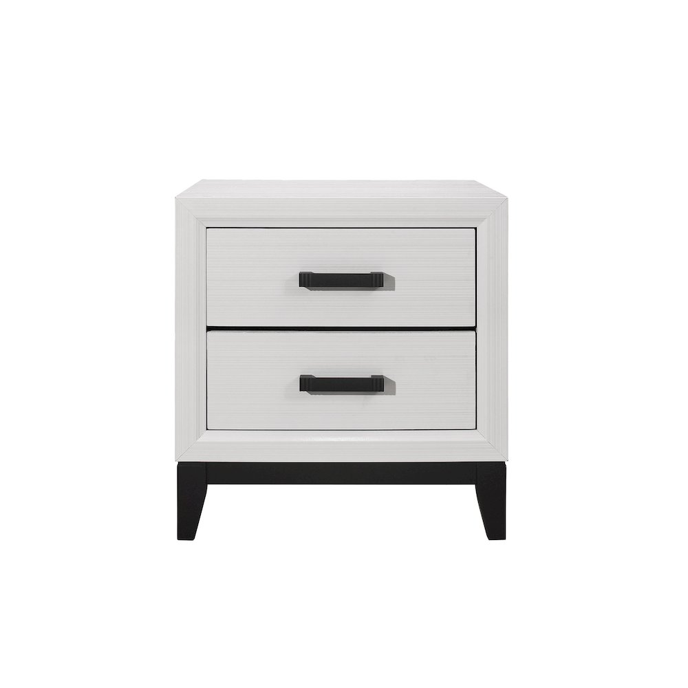 Rustic Transitional Kate White Nightstand, White. Picture 1