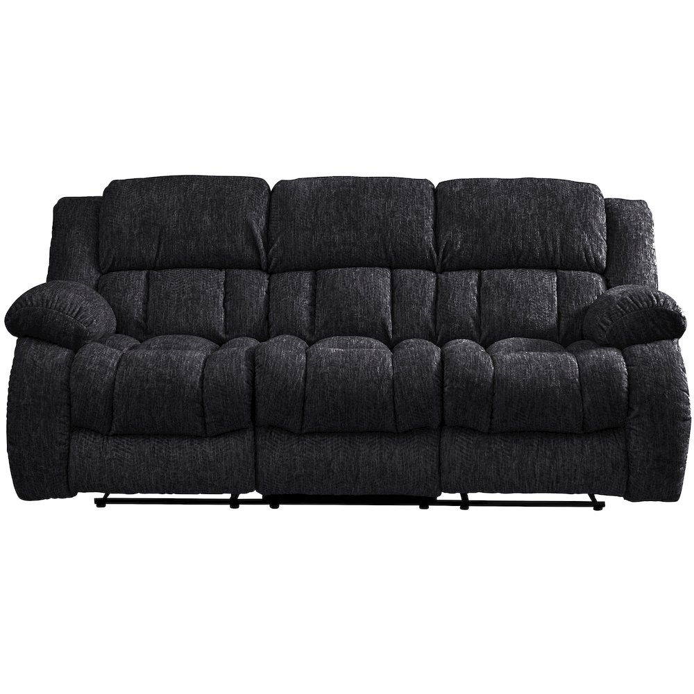 Transitional Reclining Sofa, Ebony. Picture 1