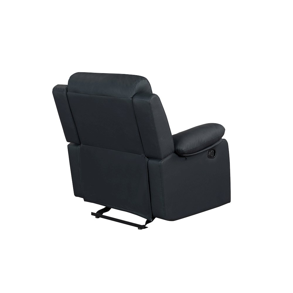 U6026 Black Pu 72A Glider Recliner With Led. Picture 3
