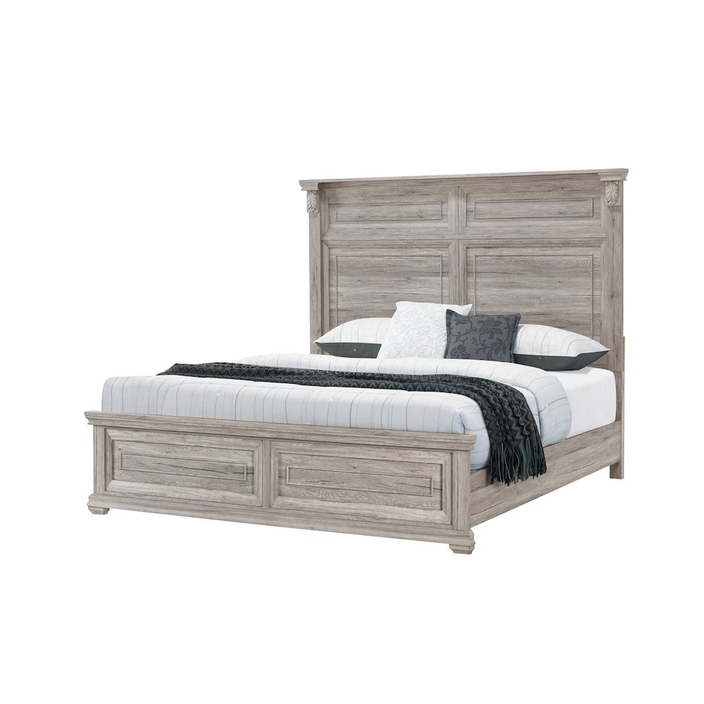 Contemporary Tatum Natural Full Bed No Storage, Natural. Picture 2