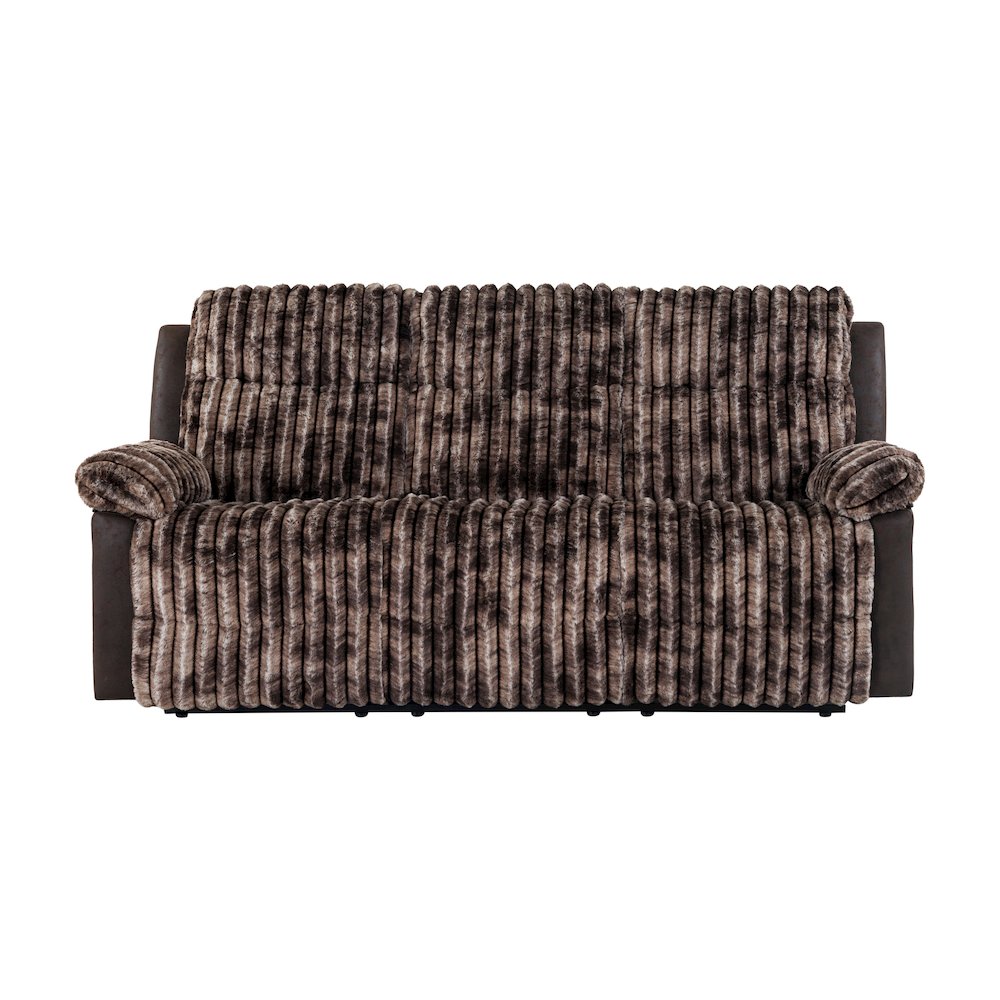 U6028 Brown Reclining Sofa. Picture 1