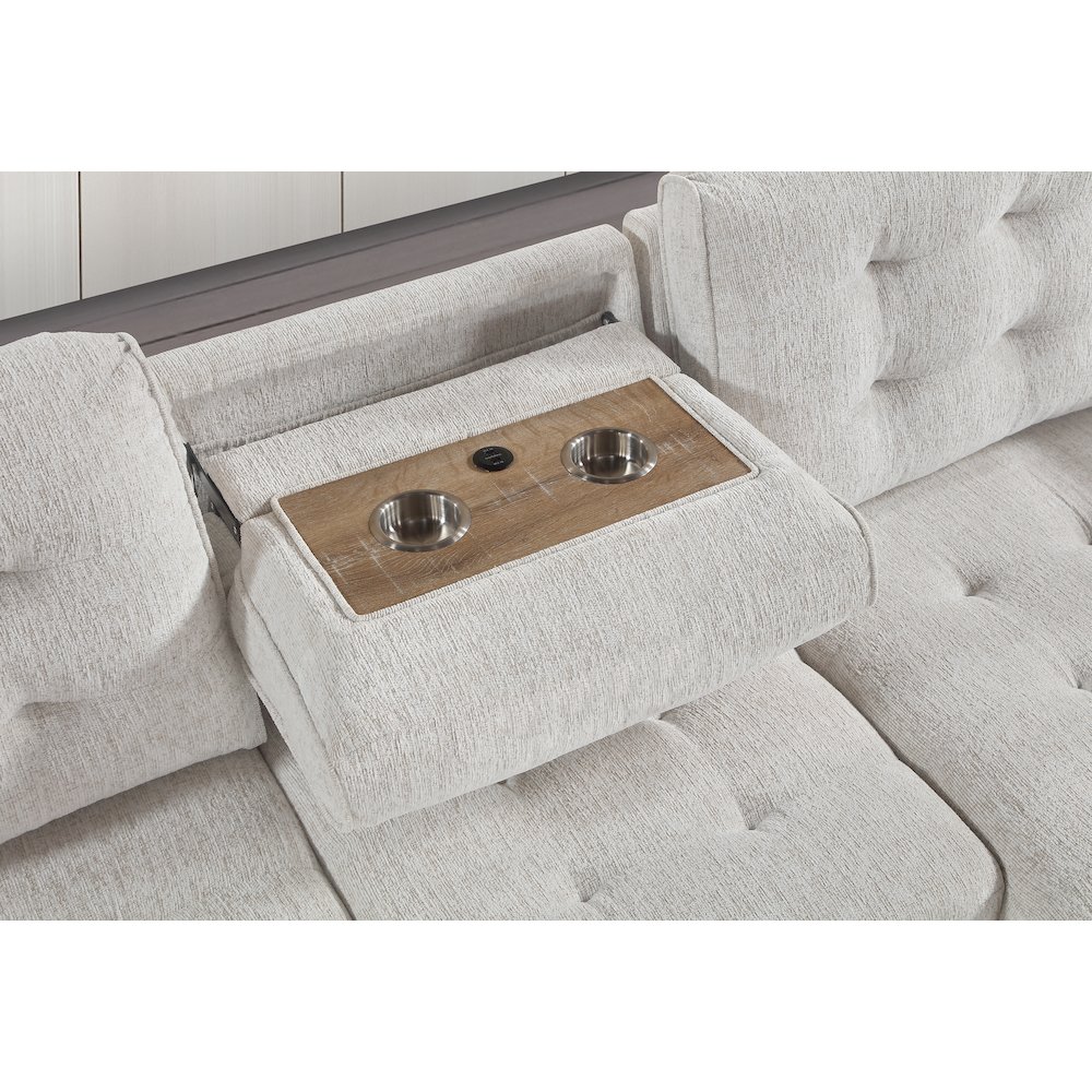 U0707 Chalk Reversible Sofa Bed. Picture 3