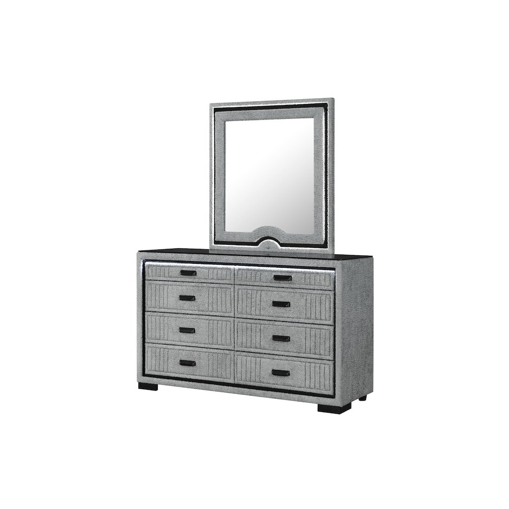 Isabella Grey Mirror With Led. Picture 3